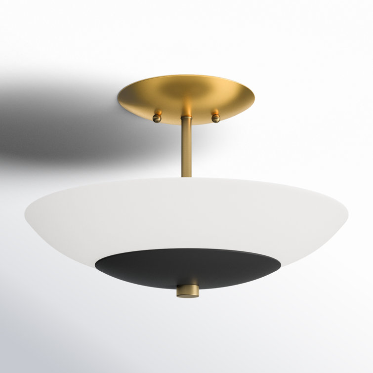 Joss Main Portage Glass Flush Mount Wayfair